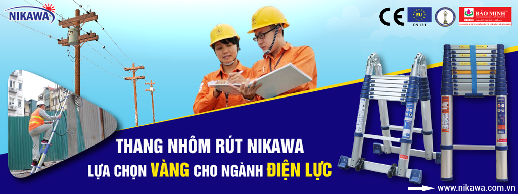 Thang Nhôm Rút Gọn Nikawa Nghành Điện Lực